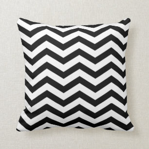 Chic Chevron   zwart-wit Kussen