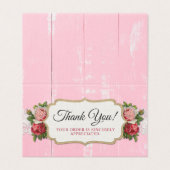 Chic Chic Bois Rustique Rose Rose Floral Merci (Outside Unfolded)