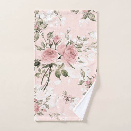 Chic chic, français chic, vintage, floral, rustiqu (Serviette à main)