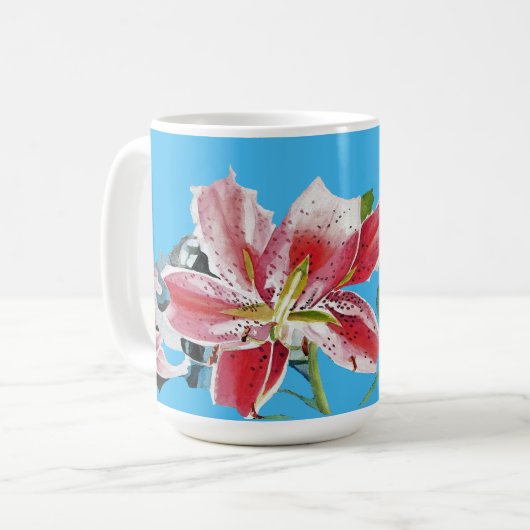 Chic Chic Joli Bleu Lily Filles Mug (Devant gauche)