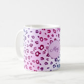 Chic chic leopard design personnalisé tasse à café (Devant gauche)