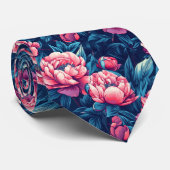 Chic Christmas Gift For Men Peonies Stropdas (Opgerold)