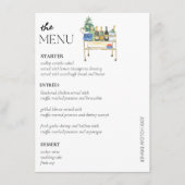 Chic Christmas Holiday Bar Panier Diner Party Menu (Devant)