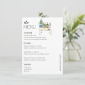 Chic Christmas Holiday Bar Winkelwagen Diner Feest Menu (Staand voorkant)