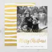 CHIC CHRISTMAS or confetti carte photo (Devant / Derrière)