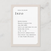 CHIC CIRCLE WEDDING INFORMATIEKAARTJE (Voorkant)