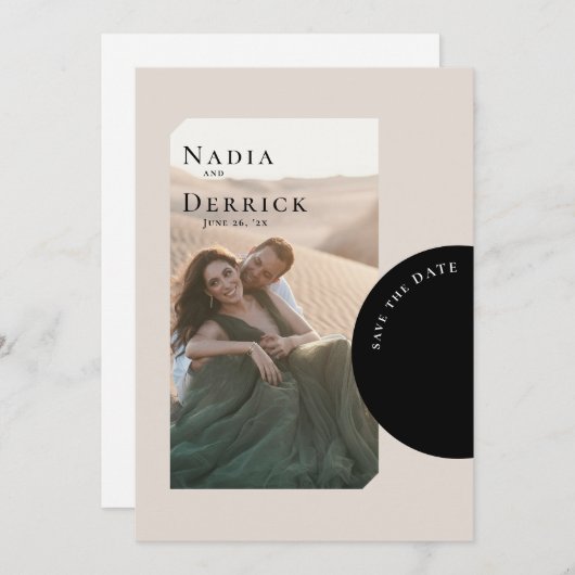 CHIC CIRCLE WEDDING SAVE THE DATE (Voorkant / Achterkant)