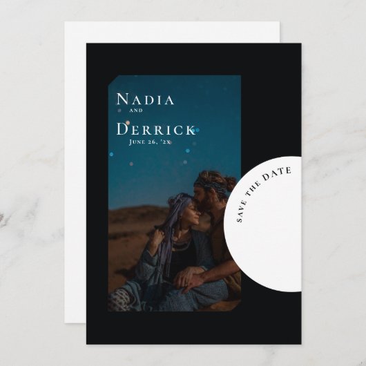 CHIC CIRCLE WEDDING SAVE THE DATE (Voorkant / Achterkant)