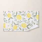 Chic citron Vintage et monogramme Feuille (Serviette à main)