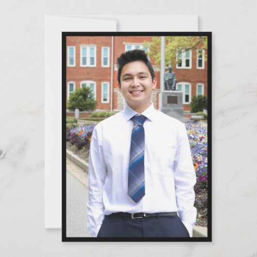 Chic Class of 2023 Photo Afstuderen Graduation Par Kaart (Achterkant)