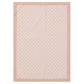 Chic Classic Coral Grey Check Nappe pour Accueil (Devant)