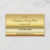 Chic Classic Gold Beauté Carte de visite de rendez (Devant)