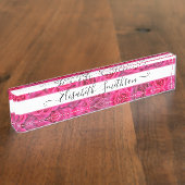 Chic Classy Elegant Custom Professional Floral Naambordje (Zijkant)