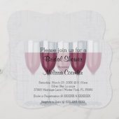 Chic Classy Vin Verre Bridal Douche Invitation (Devant / Derrière)