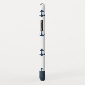 Chic Coastal Navy Anchor Pattern Case-Mate iPhone Case (Achterkant/rechts)