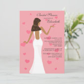 Chic Cocktail Bridal Shower Invitation Pink (Debout devant)