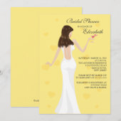 Chic Cocktail Bridal Shower Invitation Yello (Devant / Derrière)