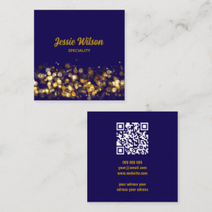 Chic Code licht glitter bling professional Vierkante Visitekaartje