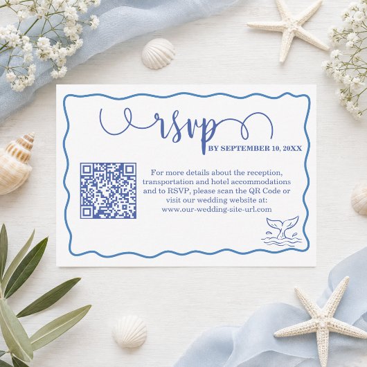 Chic Code QR de réponse de mariage sur la vie mari