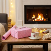 Chic Coeurs roses Motif papier enveloppant