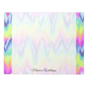 Chic Colorful Abstract Neon Chevron Pattern Notitieblok