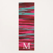 Chic Colorful Abstract Red &Pink Monogram Yogamat (Voorkant)