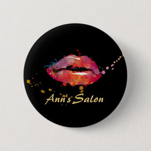 Chic Colorful Lips Makeup Hair Salon Buttonnen Ronde Button 5,7 Cm