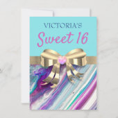 Chic Colours Invitation Anniversaire (Dos)