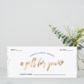 Chic Confetti & Gold Diamond Gem-cadeaubon (Staand voorkant)