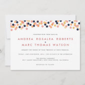 Chic Confetti Shower Wedding Invitations (Devant)