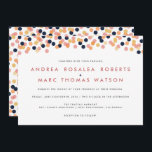 Chic Confetti Shower Wedding Invitations<br><div class="desc">Invitation vos invités à votre mariage en style avec ces invitations de mariage chic avec un confetti confetti motif. Cette invitation inclut un fichier de sauvegarde correspondant. Visualisez la suite mariage correspondante dans le magasin Wander Paper Co !</div>