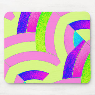 chic contement stijlvol roze/limoen chevron muismat