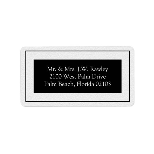 Chic Contemsive Wedding Etiket (Voorkant)