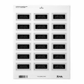 Chic Contemsive Wedding Etiket (Full Sheet)