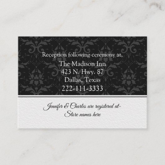 Chic Contemsive Wedding Informatiekaartje (Voorkant)