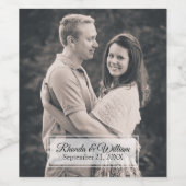 Chic Contemsive Wedding Wijn Etiket (Enkel label)