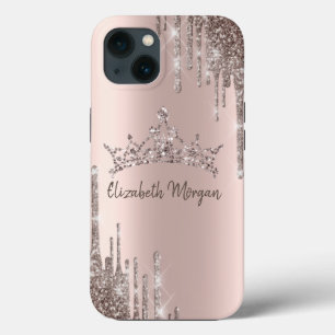 Chic Cool Glitter Crown Drop iPhone 13 Hoesje