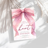 Chic Coquette Roze Bow Vrijgezellenfeest Kaart