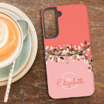 Chic Coral Deux Tons Ajouter Un Nom Monogramme Feu<br><div class="desc">Cette conception simple à personnaliser chic de boîtier de téléphone comprend un arrière - plan corallien à deux tons, nom, et la lettre initiale monogramme et correspondant branches feuillues séparant le haut et le bas. Personnalisez le coque dans les champs de texte avec un nom et une initiale, supprimez les...</div>