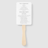 Chic Coral Pink set of Wedding Fans Handwaaier (Achterkant)