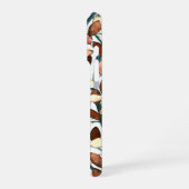 Chic Coral White Fall verlaat aangepaste naam iPhone Hoesje (Linkerkant)