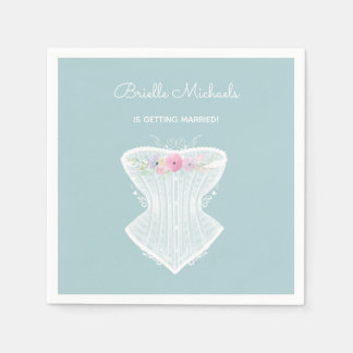 Chic Corset Bloemen Persoonlijk Lingerie Vrijgezel Servet