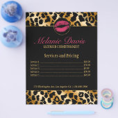 Chic Cosmetology Makeup Artist Flyer (Enkel)