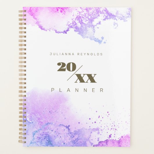 Chic Cosmic Purple Planner (Devant)