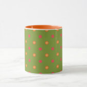 Chic Couleurs de pavot Pois Ringer Coffee Mug (Centre)