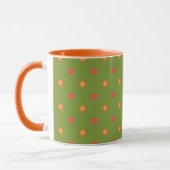 Chic Couleurs de pavot Pois Ringer Coffee Mug (Gauche)