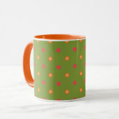 Chic Couleurs de pavot Pois Ringer Coffee Mug (Devant gauche)