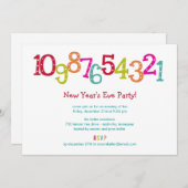 Chic Countdown Uitnodiging Eve van Nieuwjaar (Voorkant / Achterkant)