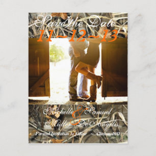 Chic Country Camoflague Save the Date Briefkaart