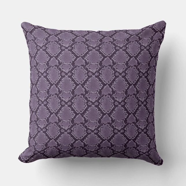 Chic Coussin à Motif Serpentine Violet (Recto)